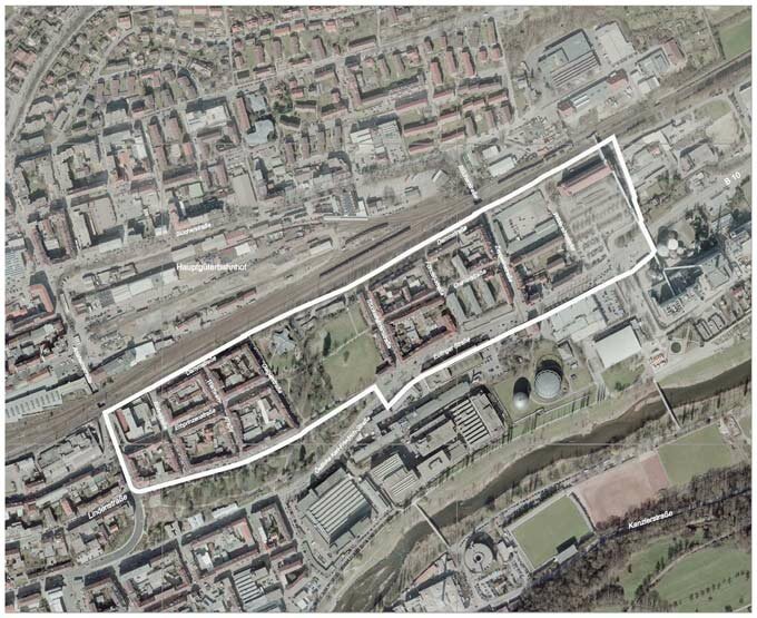 Luftbild (Copyright: Amt für Stadtplanung, Liegenschaften und Vermessung)